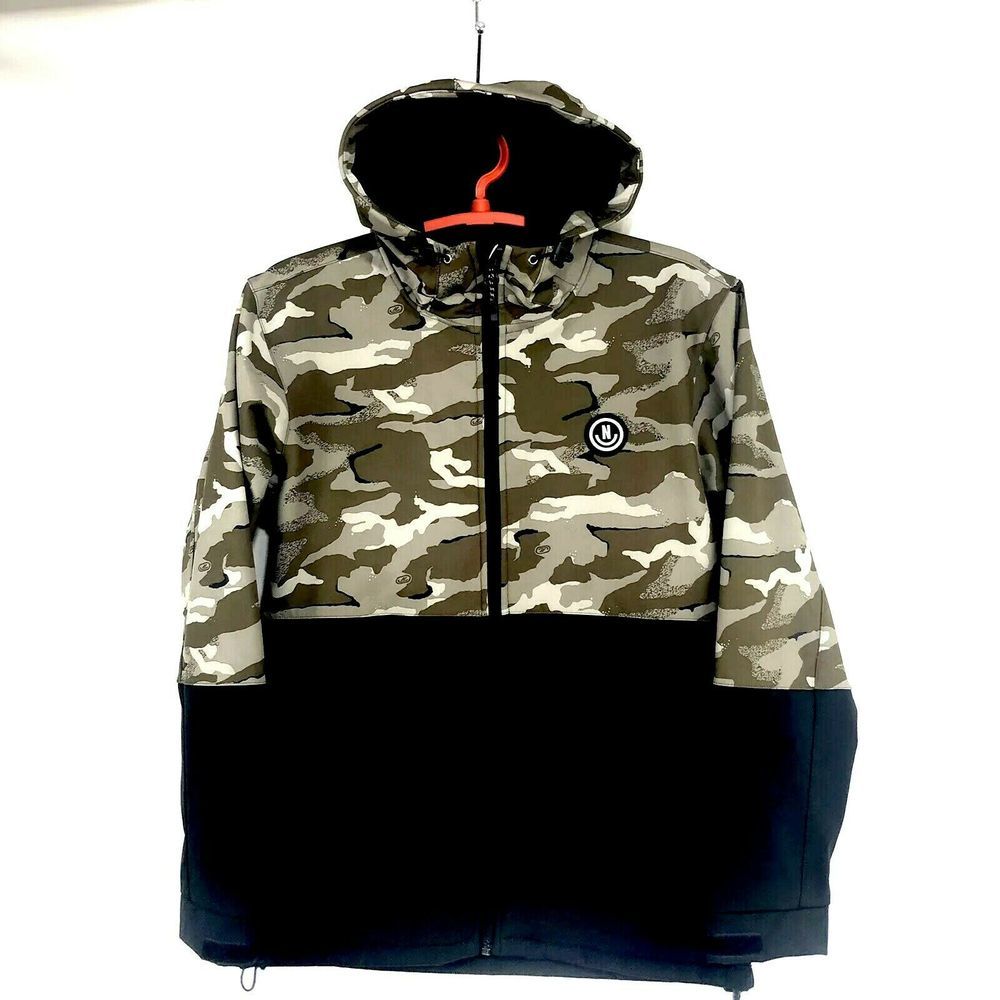 - Neff Men’s Camo Soft Shell Jacket Sz S